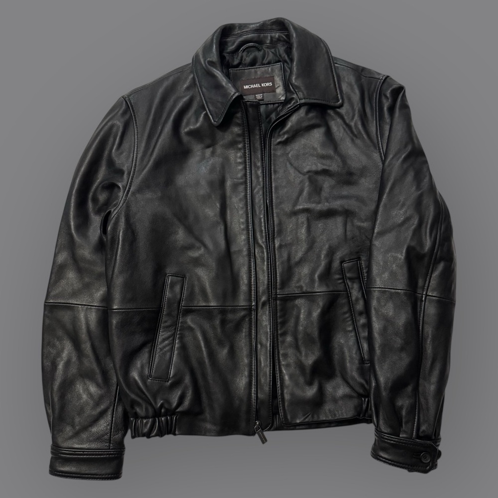 Michael Kors Men’s Leather Moto Jacket